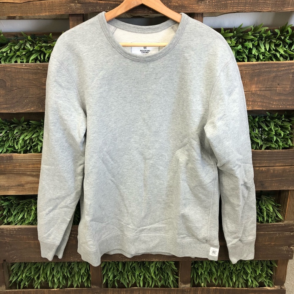 Reigning Champ Blank Grey Crewneck Sweater Size Lg